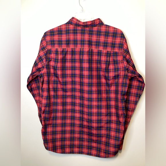 Exofficio Mens Red and Blue Plaid Casual Shirt Insect Shield - Picture 3 of 7